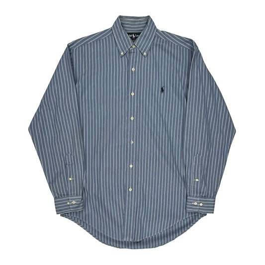 Yarmouth Ralph Lauren Striped Shirt - Small Blue Cotton