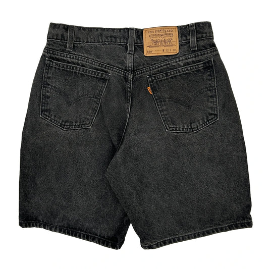 Orange Tab Levis Denim Shorts - 30W UK 12 Black Cotton