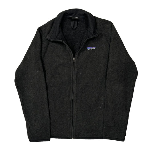 Vintage Patagonia Fleece Jacket - Large Black Polyester