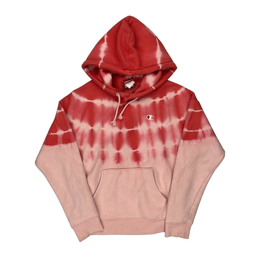 Reverse Weave Champion Tie-Dye Hoodie - Medium Pink Cotton