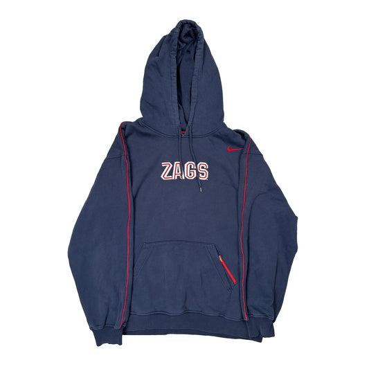 Gonzaga Nike Spellout Hoodie - Large Red Cotton