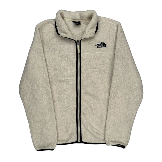 The North Face Fleece Jacket - Medium Cream Polyester