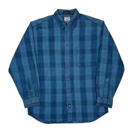 Lee Checked Shirt - Large Blue Cotton