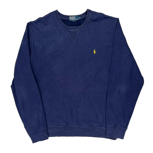 Polo By Ralph Lauren Sweatshirt - Large Blue Cotton