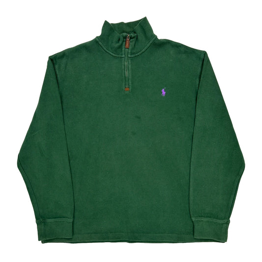 Polo By Ralph Lauren 1/4 Zip - XL Green Cotton