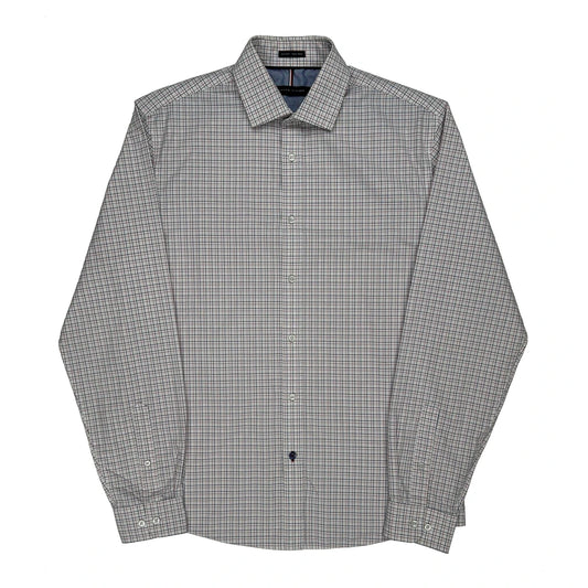 Tommy Hilfiger Checked Shirt - Medium White Cotton