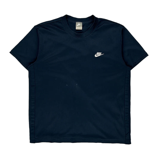 Nike T-Shirt - Large Navy Polyester