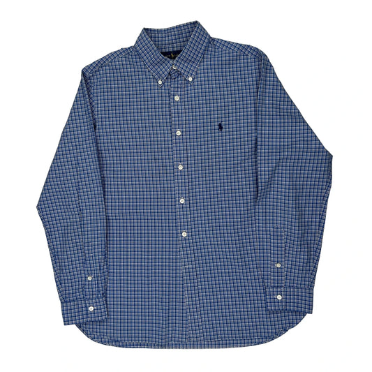 Ralph Lauren Checked Shirt - Large Blue Cotton
