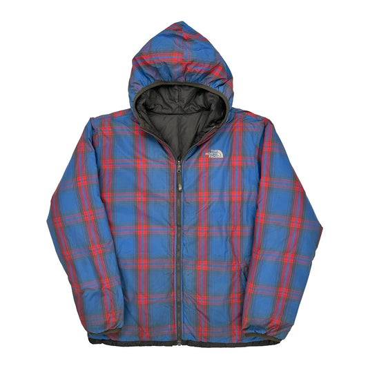 Age 18/20 The North Face Checked Puffer - XL Blue Down