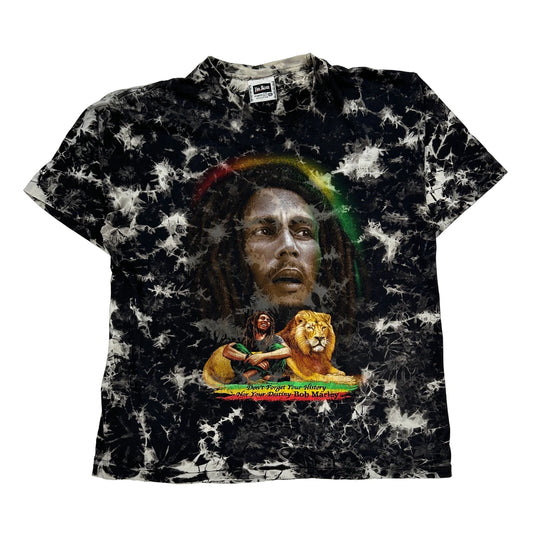 Bob Marley The Roxx Tie-Dye T-Shirt - 2XL Black Cotton
