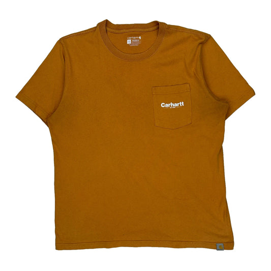 Carhartt T-Shirt - Large Orange Cotton