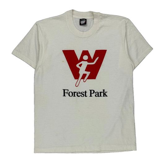 Screen Stars Graphic T-Shirt - Large Red Cotton Blend