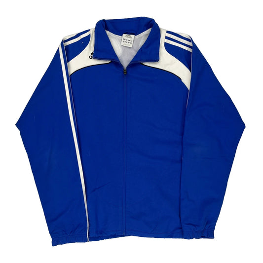 Adidas Striped Jacket - Medium Blue Polyester