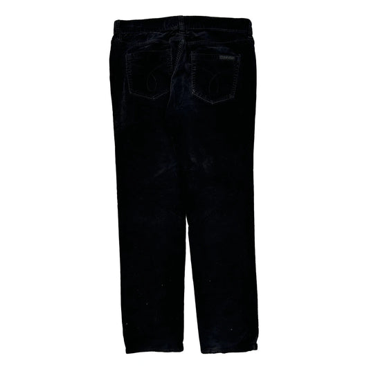 Calvin Klein Jeans Cord Trousers - 32″ Waist Black Cotton
