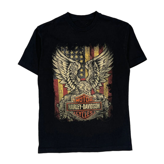 Shenandoah Harley Davidson Graphic T-Shirt - Medium Black Cotton