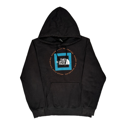 The North Face Graphic Hoodie - Medium Black Cotton Blend