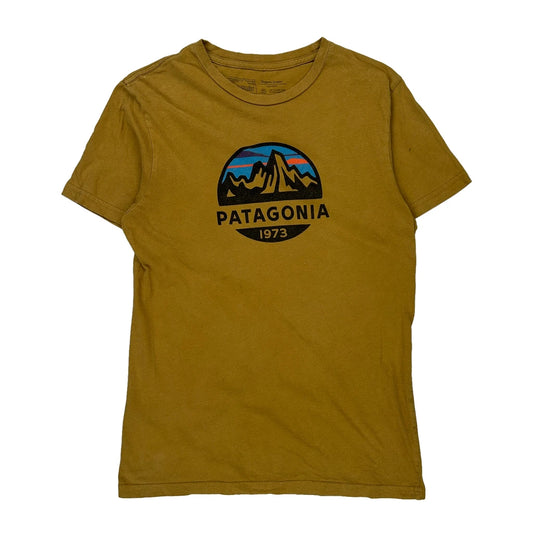 Patagonia Slim Fit T-Shirt - Small Yellow Cotton
