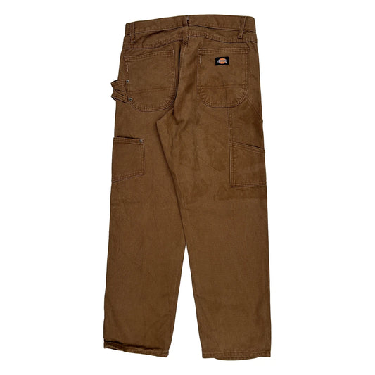 Dickies Carpenter Trousers - 30W 30L Brown Cotton