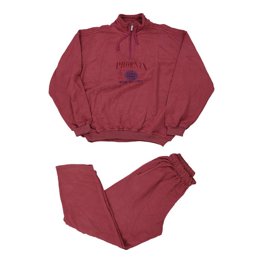 Vintage pink Phoenix United Cotton Full Tracksuit - womens x-large
