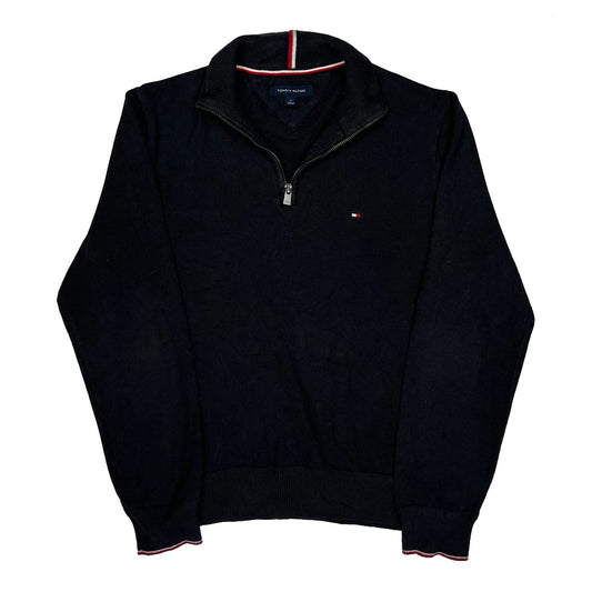 Vintage Tommy Hilfiger Jumper - Medium Black Cotton