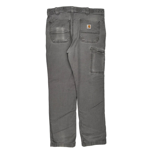 Carhartt Carpenter Trousers - 34W 32L Grey Cotton
