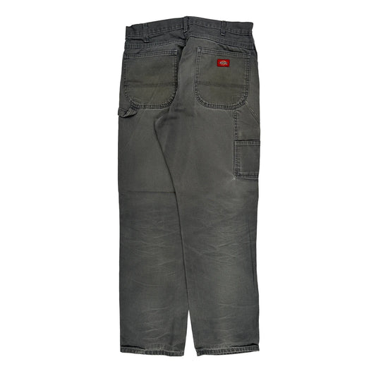Dickies Carpenter Trousers - 34W 33L Grey Cotton