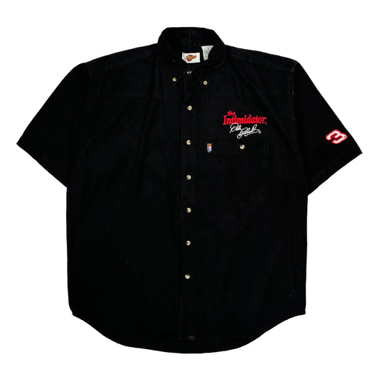 Vintage The Intimidator Winners Circle Nascar Short Sleeve Shirt - Large Black Cotton