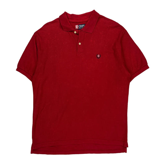 Chaps Ralph Lauren Polo Shirt - Large Red Cotton