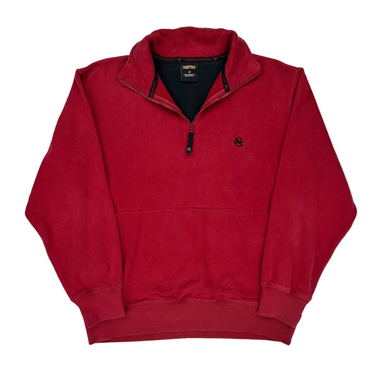 Nautica 1/4 Zip - Medium Red Cotton Blend
