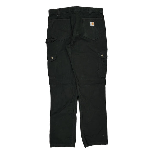 Carhartt Double Knee Carpenter Trousers - 35W 35L Black Cotton