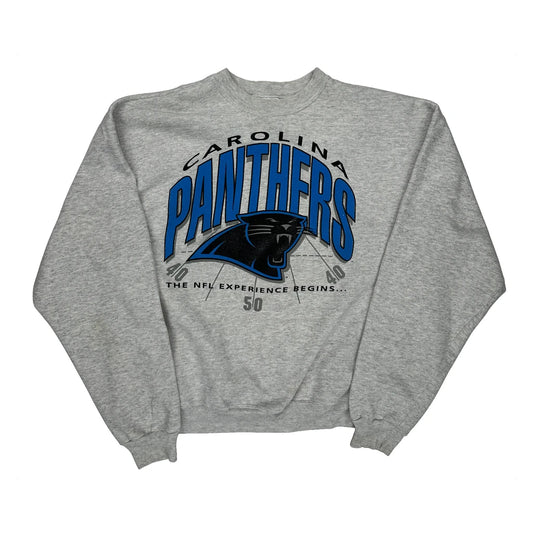 Carolina Panthers Hanes Nfl Sweatshirt - 2XL Grey Cotton Blend