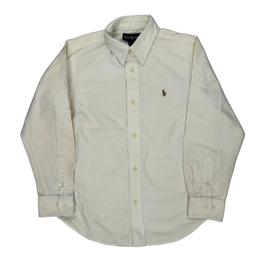 Age 6 Ralph Lauren Shirt - Small Cream Cotton