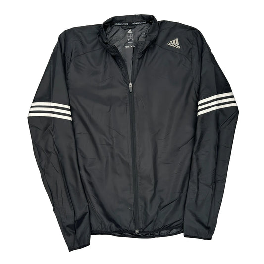 Adidas Running Adidas Striped Windbreaker - Small Black Polyester