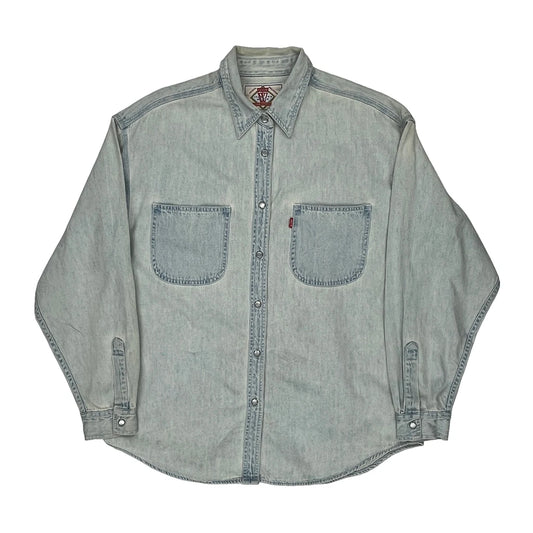 Levis Denim Shirt - Large Light Wash Cotton