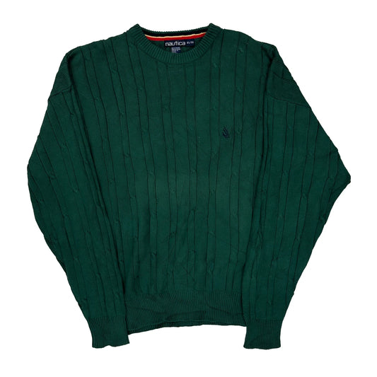 Nautica Jumper - XL Green Cotton