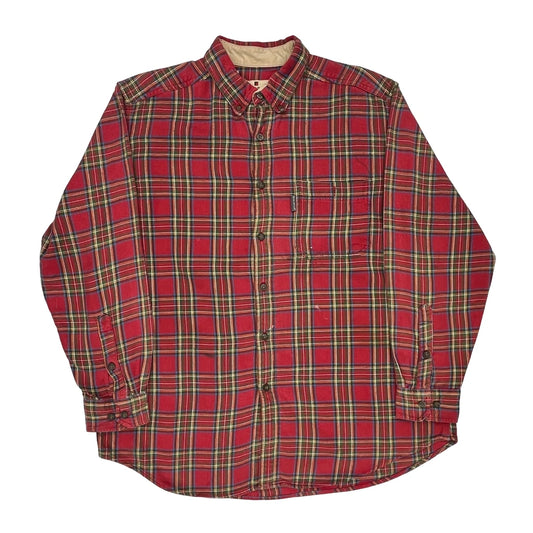 Woolrich Checked Flannel Shirt - Large Yellow Cotton