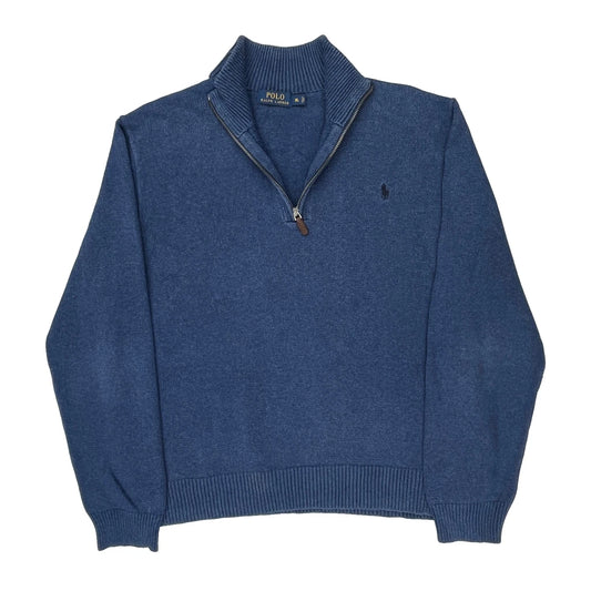Polo By Ralph Lauren 1/4 Zip - XL Blue Cotton