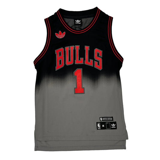 Age 10-12 Adidas Chicago Bulls Jersey - Medium Black Polyester