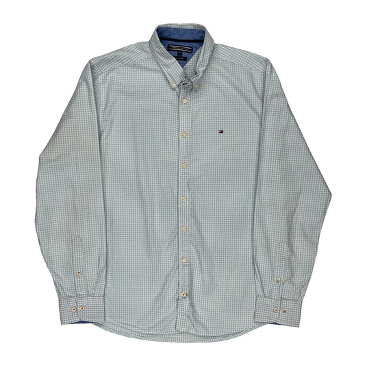 Tommy Hilfiger Checked Shirt - Medium Blue Cotton