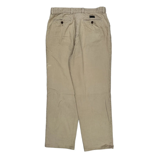 Chaps Ralph Lauren Cord Trousers - 32″ Waist Beige Cotton