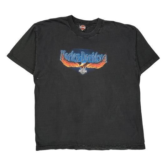 Harley Haven Virginia Beach, Va Harley Davidson Graphic T-Shirt - 2XL Black Cotton