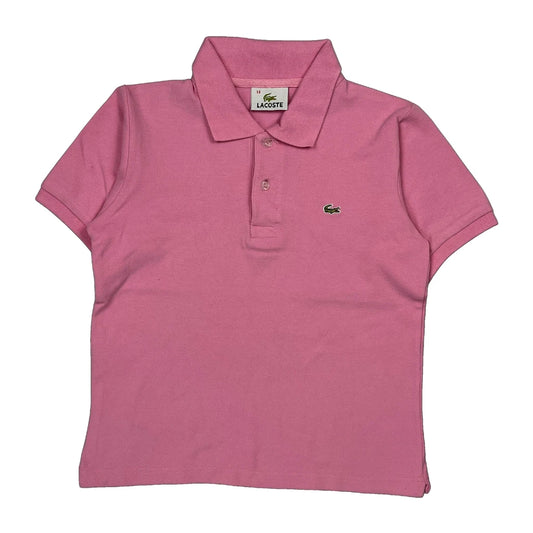 Vintage Age 14 Lacoste Polo Shirt - Large Pink Cotton