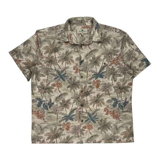 Tropical Island Shores Hawaiian Shirt - XL Multicoloured Cotton