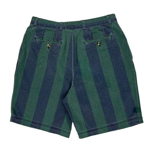Tommy Hilfiger Striped Shorts - 32W 9L Blue Cotton