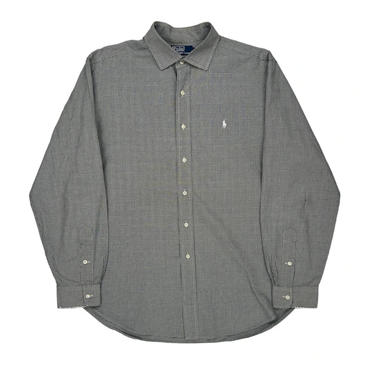 Classic Fit Polo By Ralph Lauren Checked Shirt - XL Black & White Cotton