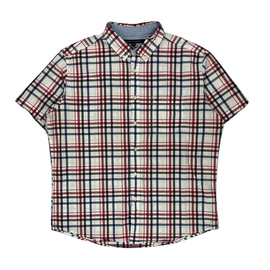 Tommy Hilfiger Checked Short Sleeve Shirt - XL Multicoloured Cotton