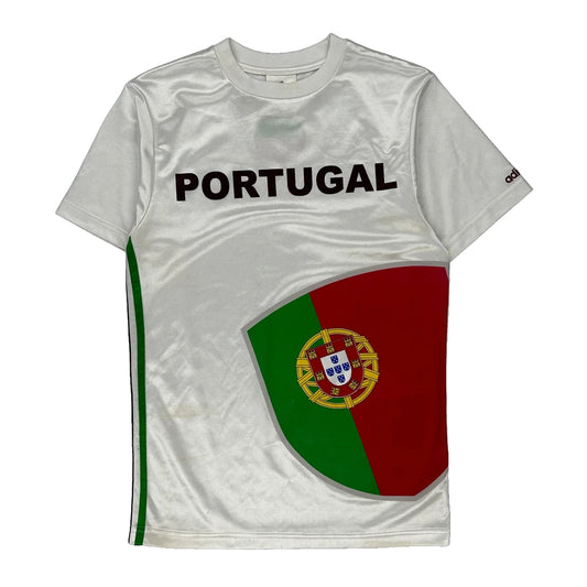 Portugal Adidas Football Shirt - Small White Polyester