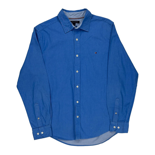 Tommy Hilfiger Shirt - Medium Blue Cotton Blend