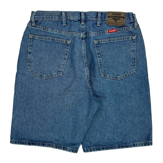 Wrangler Denim Shorts - 34W 10L Blue Cotton