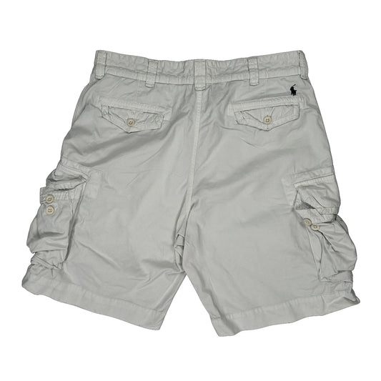 Polo By Ralph Lauren Cargo Shorts - 36W 10L White Cotton